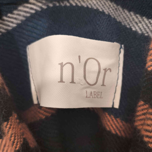 オシャレウォーカー n'or labelチェック柄ストールポンチョ レディース FREE