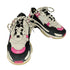 バレンシアガ BALENCIAGA Triple S トリプルS レザー ロゴ刺繍入り レースアップ スニーカー レディース JPN:24.5
