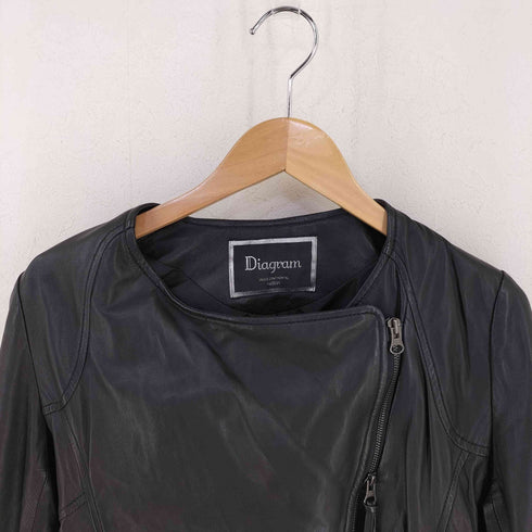 ダイアグラムグレースコンチネンタル Diagram GRACE CONTINENTAL SHEEP SKIN ライダースジャケット レディース JPN:38