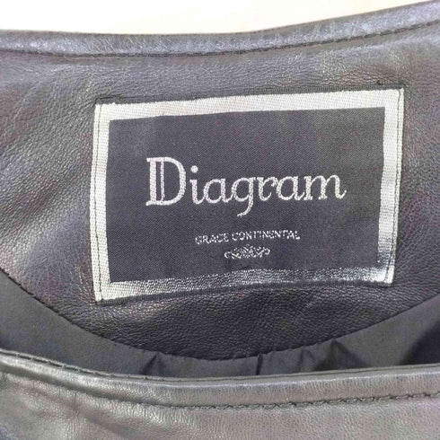 ダイアグラムグレースコンチネンタル Diagram GRACE CONTINENTAL SHEEP SKIN ライダースジャケット レディース JPN:38