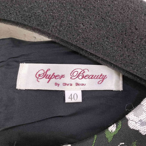 スーパービューティ super beauty ローズ柄 ジャガード ワンピース レディース JPN:40