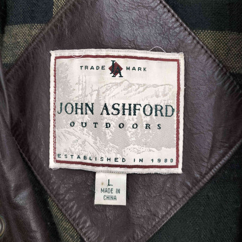 ジョンアッシュフォード JOHN ASHFORD 90-00S 本革 ジップアップジャケット メンズ import:L