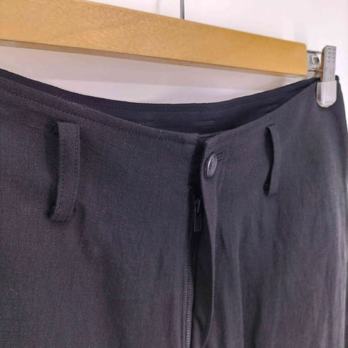 ヨウジヤマモト Yohji Yamamoto 24SS HIGH TWISTED GABARDINE LOW-RISE BASIC PANTS ハイ ツイスト ギャバジン ローライズ ベーシック パンツ レディース JPN:2