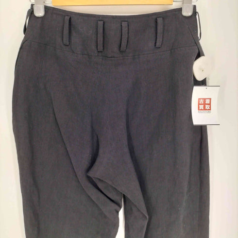 ヨウジヤマモト Yohji Yamamoto 24SS HIGH TWISTED GABARDINE LOW-RISE BASIC PANTS ハイ ツイスト ギャバジン ローライズ ベーシック パンツ レディース JPN:2