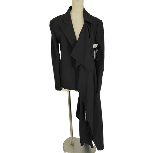 ヨウジヤマモト Yohji Yamamoto 23AW collection look14 WOOL GABARDINE ASYMMETRIC JACKET ウールギャバジン アシンメトリー ジャケット レディース JPN:2