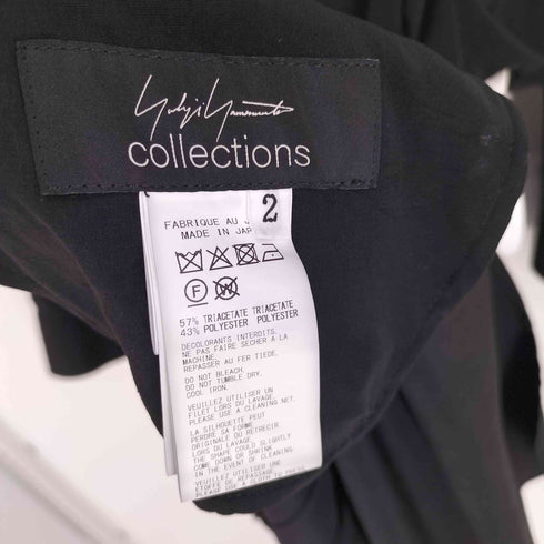 ヨウジヤマモト Yohji Yamamoto collections 25SS TA/PE CREPE DE CHINE HOODED DRESS クレープ デシン フード付 ドレス シャツ ワンピース レディース JPN:2