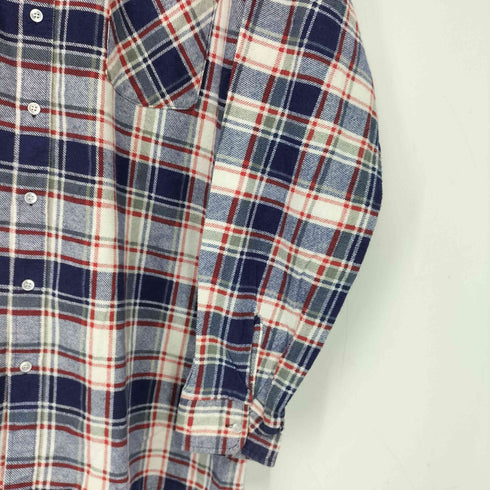 AMERICAN EDITION チェック柄プリントネルシャツ メンズ import:XL