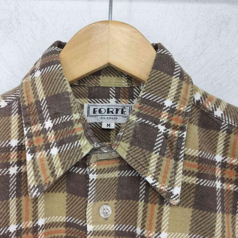 チェック柄プリントネルシャツ メンズ import:M