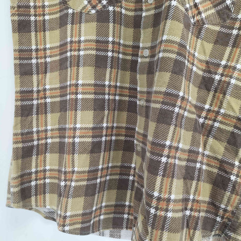 チェック柄プリントネルシャツ メンズ import:M