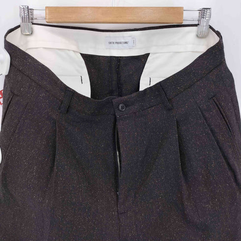 クーディプロダクション cootie productions Silk Nep Herringbone 2 Tuck Wide Trousers シルクネップヘリンボーン2タックワイドトラウザーズ メンズ JPN:L