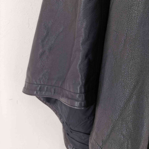 REAL LEATHER レザーポンチョ レディース