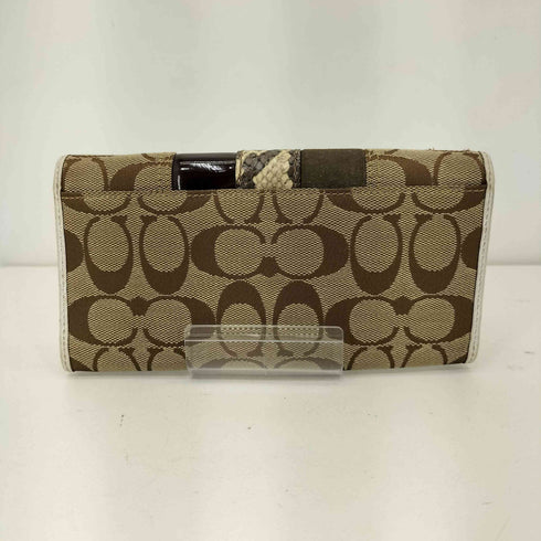 コーチ COACH シグネチャー 長財布 パイソン レディース
