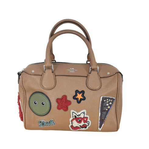コーチ COACH サッチェル パッチワーク レザーハンドバッグ レディース