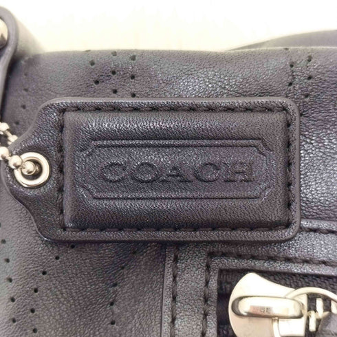 コーチ COACH シグネチャー パンチング レザーショルダーバッグ Y2K レディース
