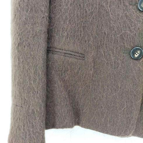 サルヴァトーレフェラガモ Salvatore Ferragamo イタリア製 レーヨン シャギーニット 3B テーラードジャケット レディース US:4