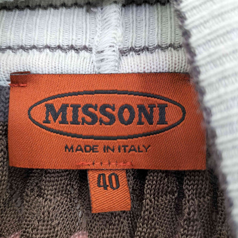 ミッソーニ MISSONI イタリア製 マルチカラーボーダー ウール タートルネック ニット レディース