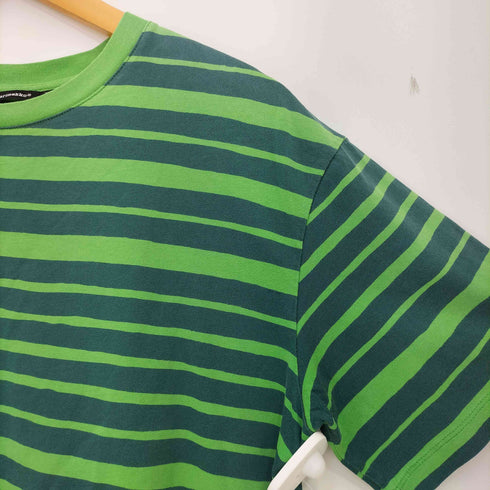 マリメッコ marimekko ボーダー コットン クルーネックTシャツ レディース import:M