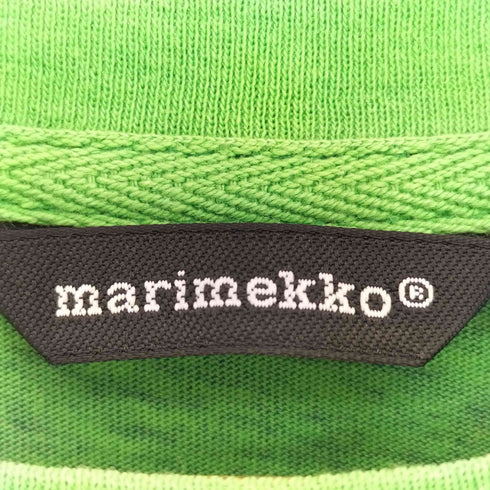 マリメッコ marimekko ボーダー コットン クルーネックTシャツ レディース import:M
