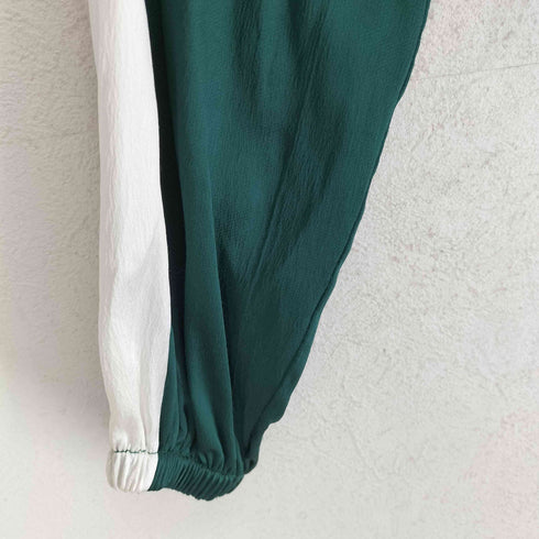 ザラ ZARA バイカラーサテントラックジャケット メンズ import:S