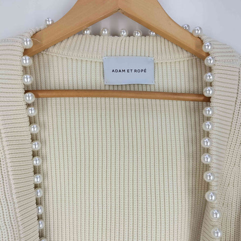 アダムエロペ Adam et Rope 【サステナブル】パール付きカーディガン レディース FREE