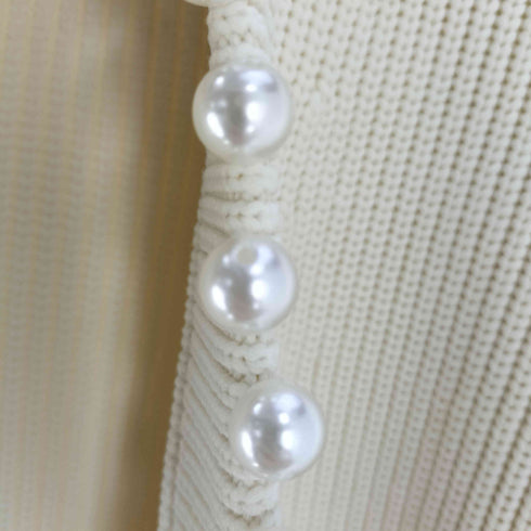 アダムエロペ Adam et Rope 【サステナブル】パール付きカーディガン レディース FREE