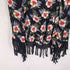 ザラ ZARA ボタニカル柄 フリンジロングベスト レディース import:M