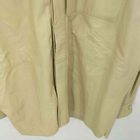 ザラ ZARA STUDIO COLLECTION オーバーシルエット ラムレザー シャツ メンズ import:S