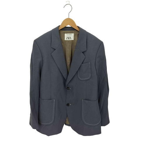 ザラ ZARA STUDIO COLLECTION Suit Blazer ウールコットン 2B テーラードジャケット メンズ 50