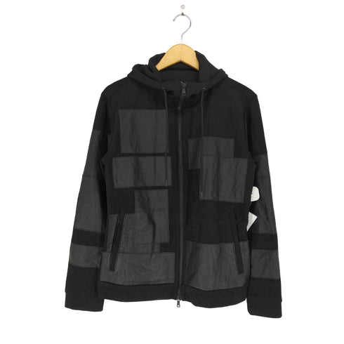 ヴォーギッシュ VOGUISH ダンボールスウェードパッチワークジップパーカー メンズ JPN:XL