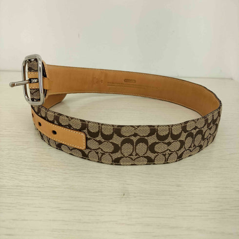 コーチ COACH シグネチャー ロゴ レザー キャンパス ベルト レディース