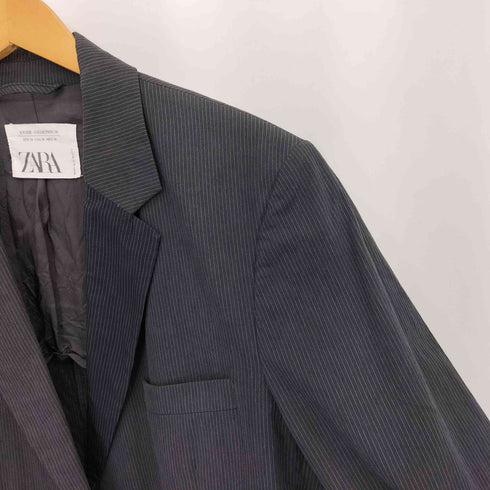 ザラ ZARA STUDIO COLLECTION ストライプ レイヤード 1B テーラードジャケット メンズ US:38