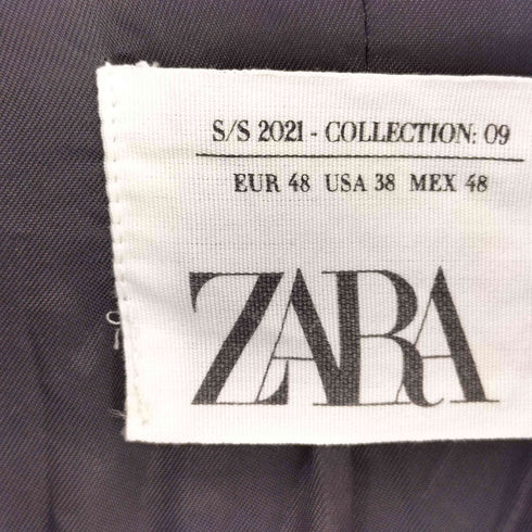ザラ ZARA STUDIO COLLECTION ストライプ レイヤード 1B テーラードジャケット メンズ US:38