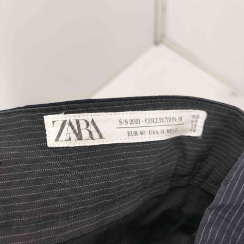 ザラ ZARA STUDIO COLLECTION ストライプ タック ストレート スラックスパンツ メンズ 40