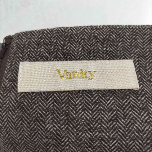 VANITY ウール ヘリンボーン アシンメトリースカート レディース 38