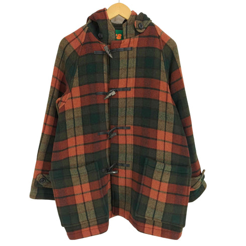 078 CITE イギリス製 CM RAGLAN チェック ダッフルコート メンズ import:M