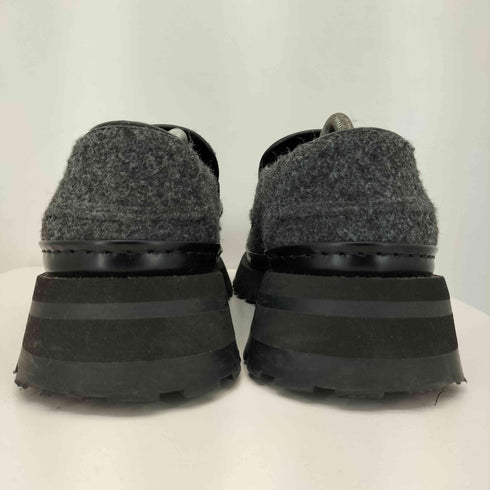 ザラ ZARA 厚底 ウール 切替 バイカラー コインローファー メンズ JPN:28.5