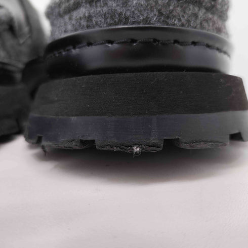 ザラ ZARA 厚底 ウール 切替 バイカラー コインローファー メンズ JPN:28.5