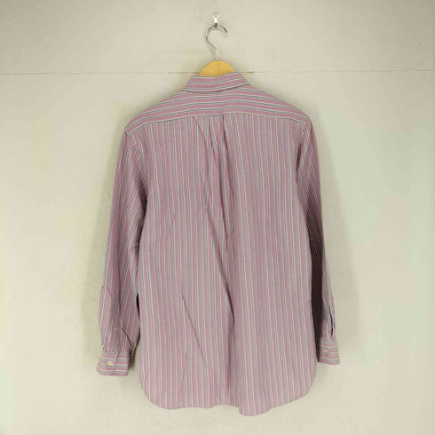 ポロラルフローレン POLO RALPH LAUREN CUSTOM FIT ポニー刺繍 ストライプボタンダウンシャツ メンズ import:L