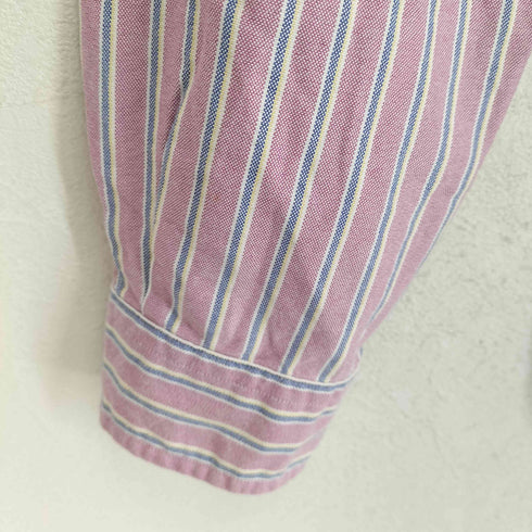 ポロラルフローレン POLO RALPH LAUREN CUSTOM FIT ポニー刺繍 ストライプボタンダウンシャツ メンズ import:L