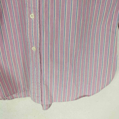 ポロラルフローレン POLO RALPH LAUREN CUSTOM FIT ポニー刺繍 ストライプボタンダウンシャツ メンズ import:L