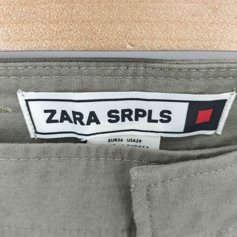 ザラ ZARA SRPLS WD LG PNT 09 2タック ワイドレッグパンツ メンズ 36
