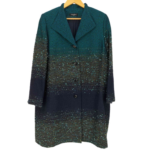 Liliane Burty 総柄 グラデーション チェスターコート レディース