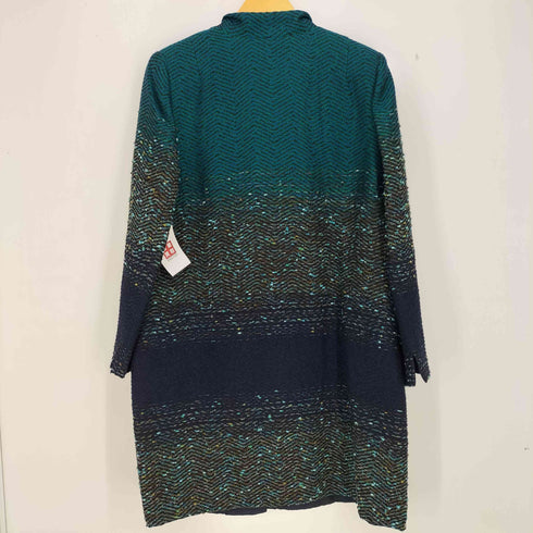 Liliane Burty 総柄 グラデーション チェスターコート レディース