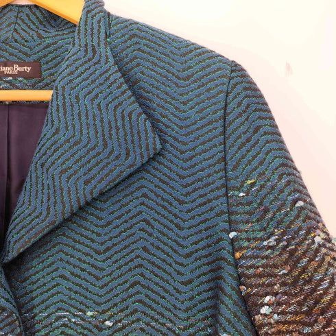 Liliane Burty 総柄 グラデーション チェスターコート レディース