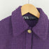 ザラ ZARA クロップドツイードジャケット レディース import:XS