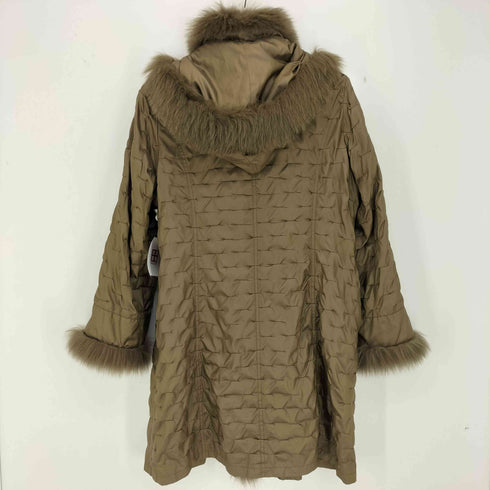 BUGARRI フォックスファー リバーシブル フード付きコート レディース FREE