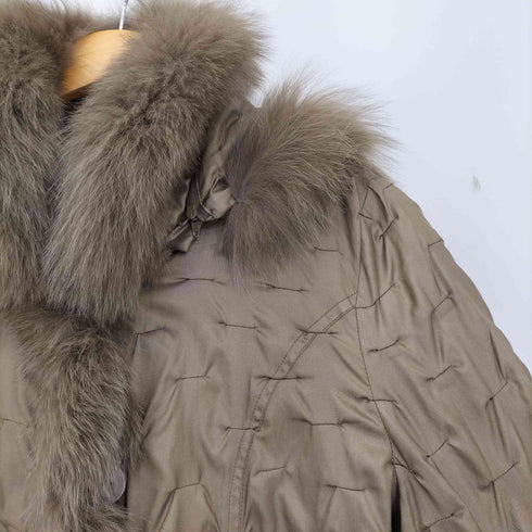 BUGARRI フォックスファー リバーシブル フード付きコート レディース FREE