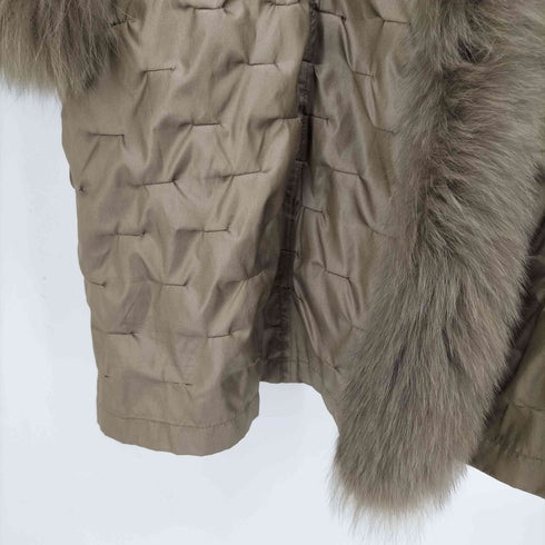 BUGARRI フォックスファー リバーシブル フード付きコート レディース FREE