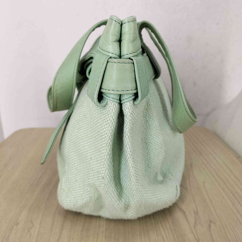 LES SACS ADAM 切替 キャンバス切替レザー ハンドバッグ レディース