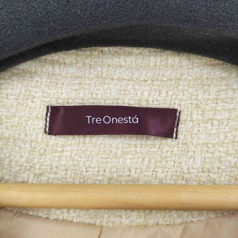 TreOnesta ラウンドネックツイードジャケット レディース import:S